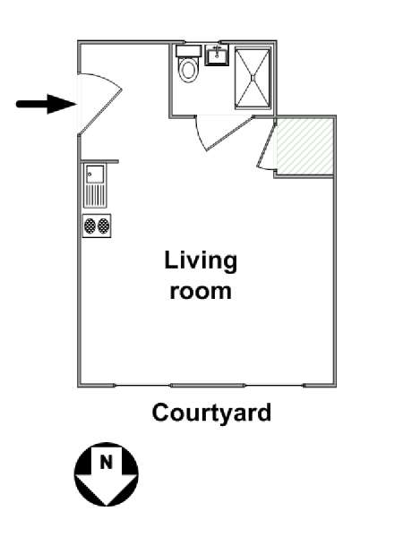 New York Studiowohnung ferienwohnung - layout  (NY-14118)