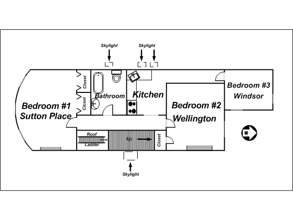 New York 4 Zimmer wohngemeinschaft - layout  (NY-14145)