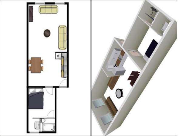 New York T2 logement location appartement - plan schématique (NY-14150) New York T2 logement location appartement - plan schématique (NY-14150)