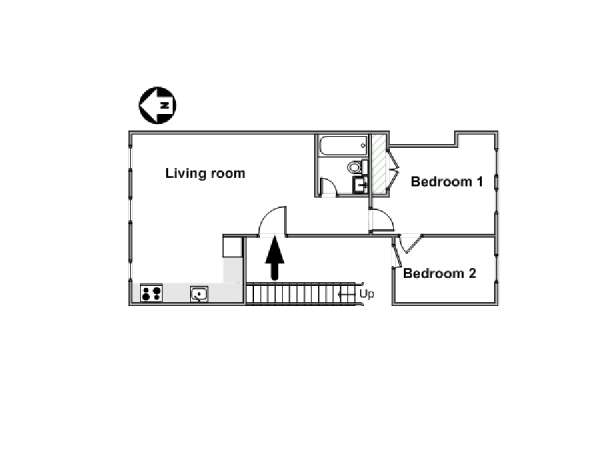 New York 2 Bedroom apartment - layout  (NY-14151)