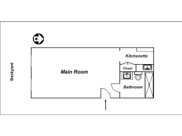 New York Studiowohnung ferienwohnung - layout  (NY-14195)