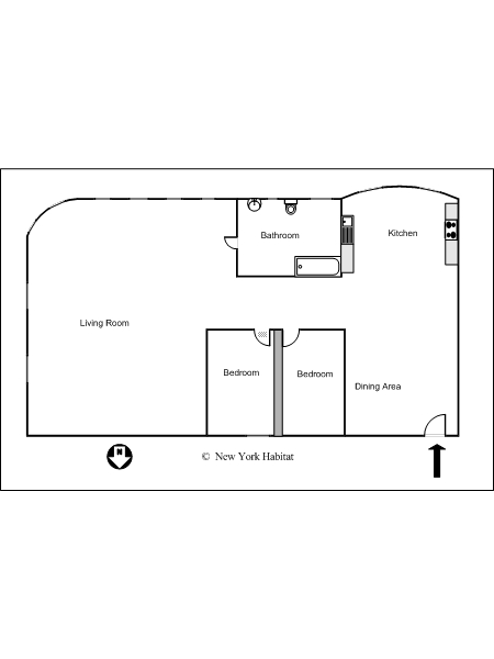 New York 3 Zimmer - Loft ferienwohnung - layout  (NY-14215)