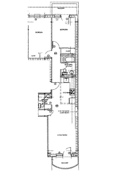 New York 2 Bedroom accommodation - layout  (NY-14217)