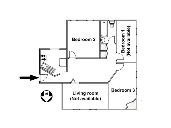 Nueva York 3 Dormitorios piso para compartir - esquema  (NY-14234)