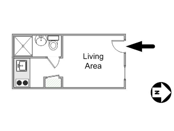New York Studio accommodation - apartment layout  (NY-14237)