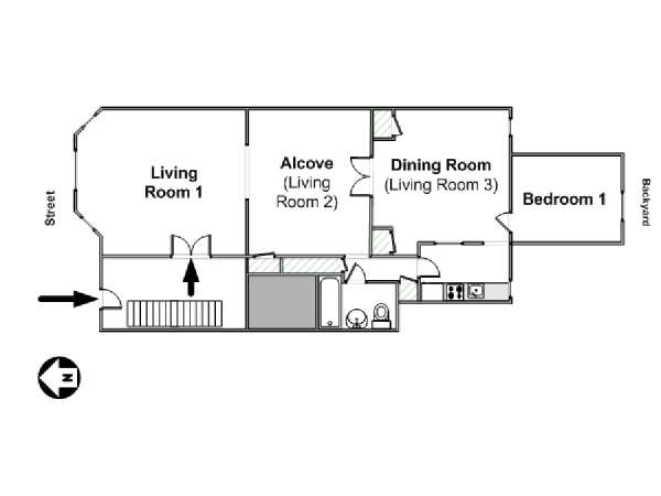 New York 3 Zimmer ferienwohnung - layout  (NY-14270)