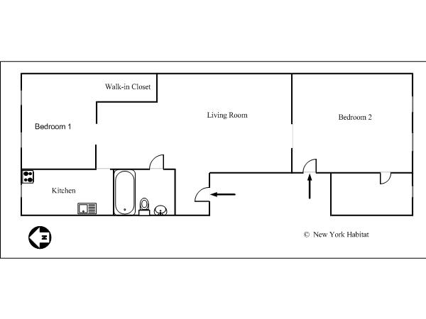New York 3 Zimmer wohngemeinschaft - layout  (NY-14288)
