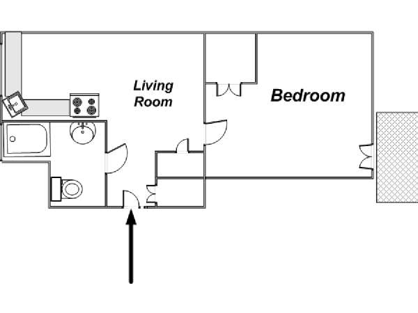 New York T2 logement location appartement - plan sch&eacute;matique  (NY-14306)