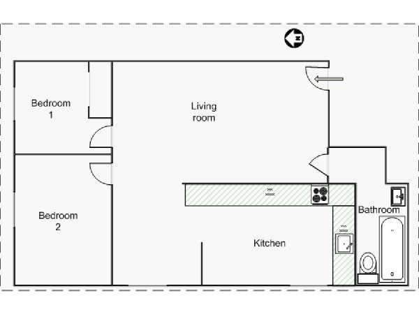 New York 3 Zimmer wohngemeinschaft - layout  (NY-14317)