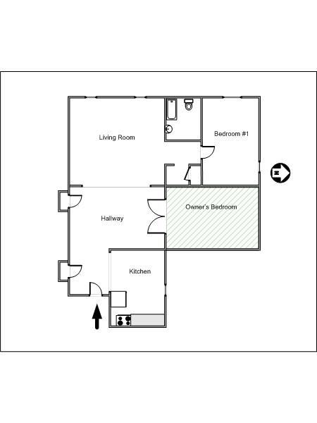 Nueva York 2 Dormitorios piso para compartir - esquema  (NY-14329)