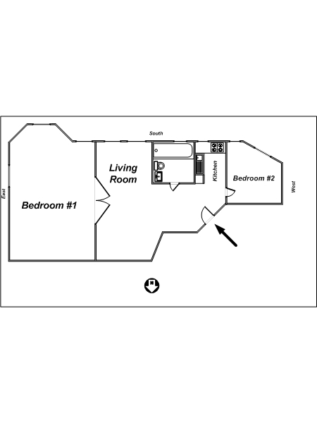 New York T3 appartement location vacances - plan sch&eacute;matique  (NY-14337)