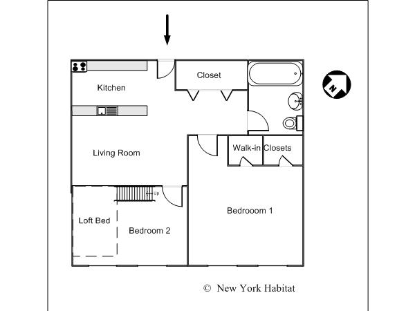 New York 3 Zimmer wohngemeinschaft - layout  (NY-14343)