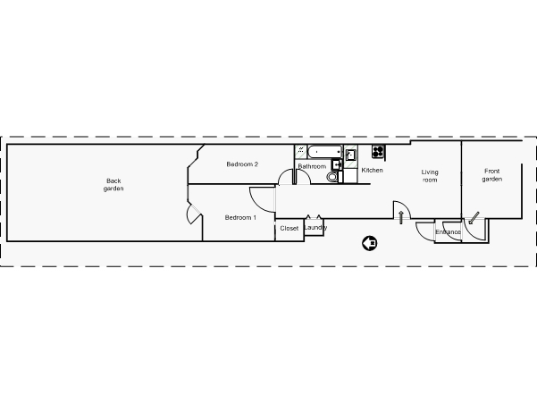 New York T3 appartement location vacances - plan sch&eacute;matique  (NY-14362)