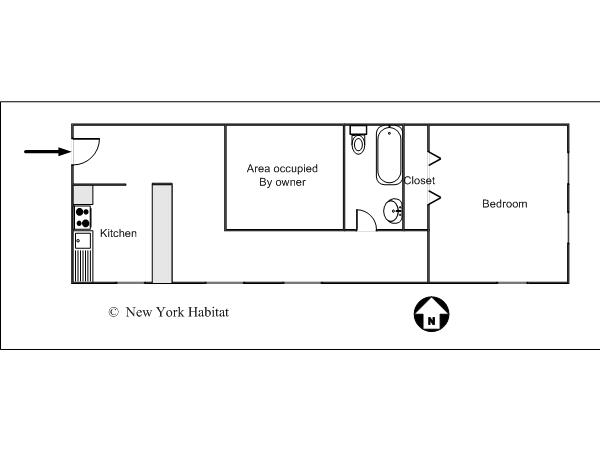New York 2 Zimmer wohngemeinschaft - layout  (NY-14365)