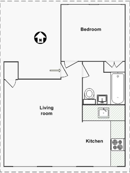 New York 2 Zimmer ferienwohnung - layout (NY-14390) New York 2 Zimmer ferienwohnung - layout (NY-14390)