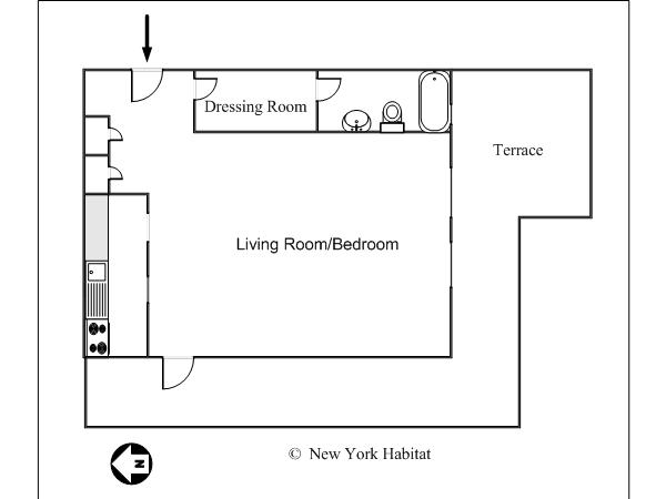 New York Studiowohnung ferienwohnung - layout  (NY-14391)