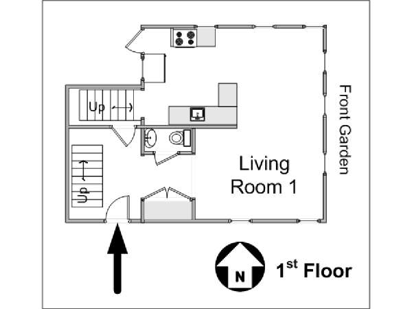 New York 4 Bedroom - Triplex accommodation - apartment layout 3 (NY-14448)