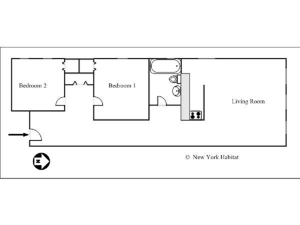 New York 3 Zimmer wohngemeinschaft - layout  (NY-14457)