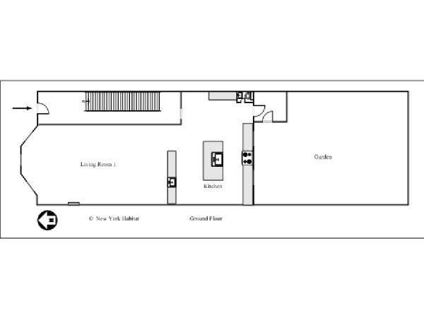 New York 3 Bedroom - Triplex accommodation - apartment layout 2 (NY-14461)