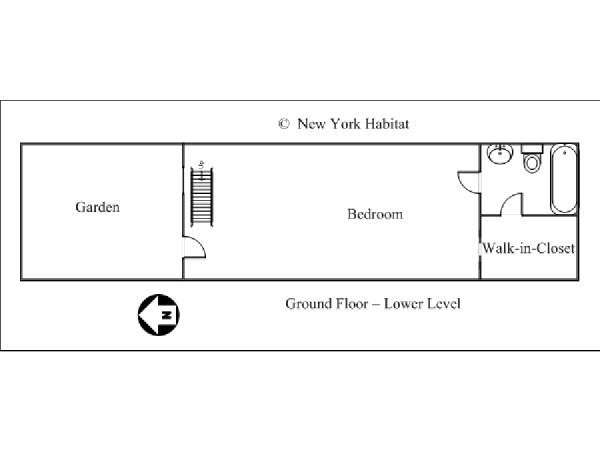 New York T2 - Duplex logement location appartement - plan schématique 1 (NY-14467)
