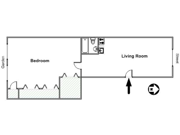 New York 1 Bedroom apartment - apartment layout (NY-14535) New York 1 Bedroom apartment - apartment layout (NY-14535)