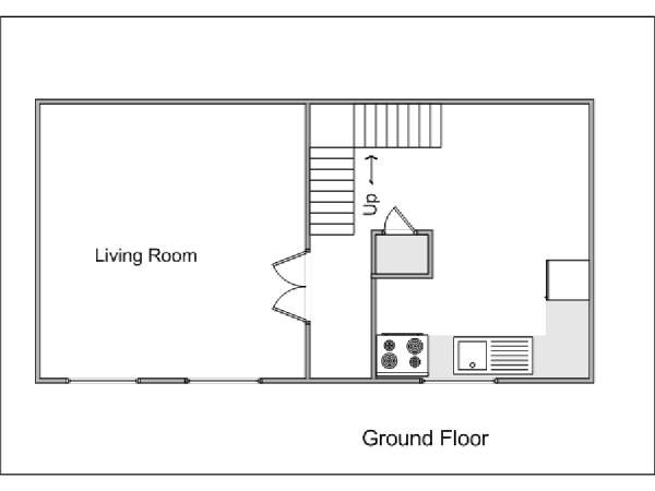 New York 2 Bedroom - Duplex apartment - apartment layout 1 (NY-14547)