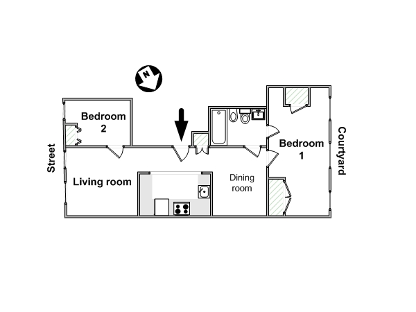New York T3 logement location appartement - plan schématique (NY-14589) New York T3 logement location appartement - plan schématique (NY-14589)
