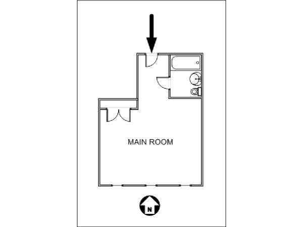 New York Studiowohnung wohnung bed breakfast - layout  (NY-14788)