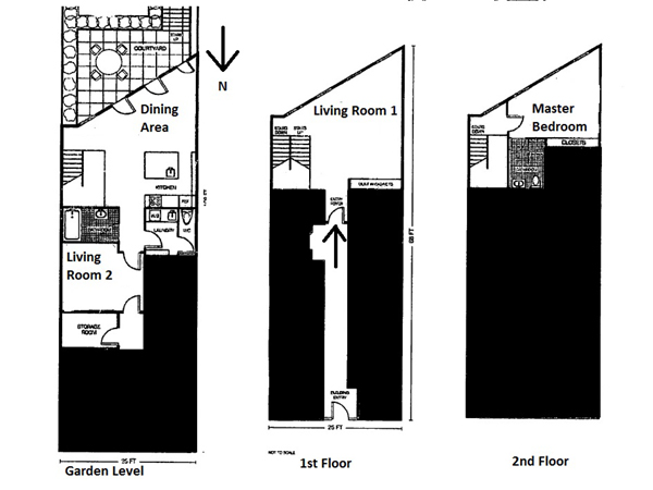 Nueva York 1 Dormitorio - Tríplex apartamento - esquema (NY-14827) Nueva York 1 Dormitorio - Tríplex apartamento - esquema (NY-14827)