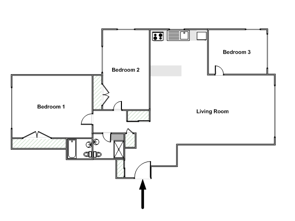 New York T4 logement location appartement - plan schématique (NY-15055) New York T4 logement location appartement - plan schématique (NY-15055)