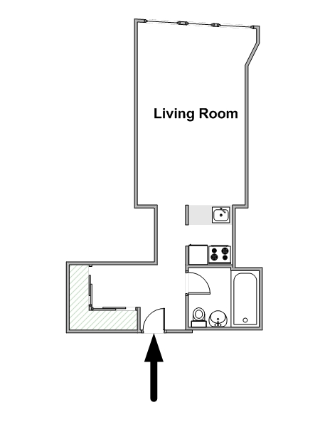 Nueva York Estudio apartamento - esquema (NY-15095) Nueva York Estudio apartamento - esquema (NY-15095)