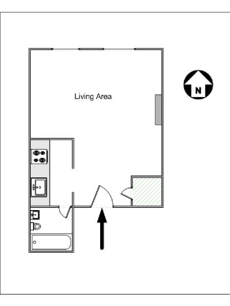 Nueva York Estudio apartamento - esquema (NY-15101) Nueva York Estudio apartamento - esquema (NY-15101)