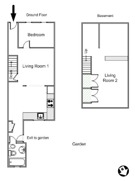 Nueva York 2 Dormitorios apartamento - esquema  (NY-15112)