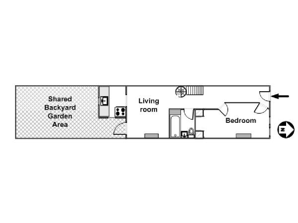 New York 2 Zimmer ferienwohnung - layout  (NY-15192)
