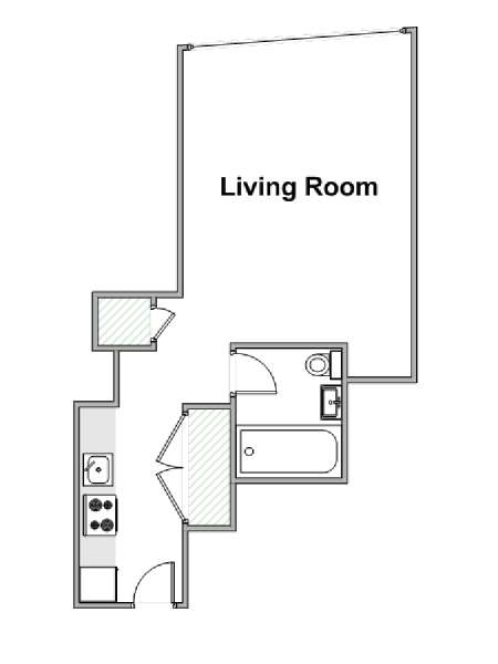 New York Studio apartment - apartment layout  (NY-15201)
