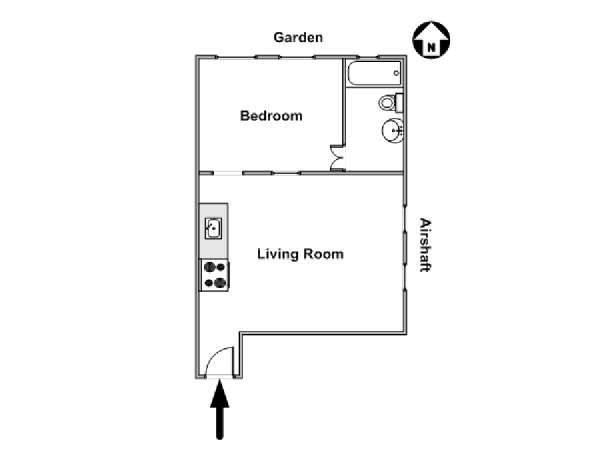 New York 2 Zimmer ferienwohnung - layout (NY-15265) New York 2 Zimmer ferienwohnung - layout (NY-15265)