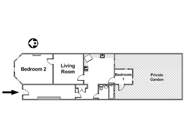 Nueva York 1 Dormitorio apartamento - esquema  (NY-15272)