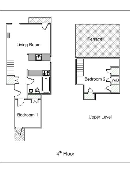 New York 2 Bedroom - Duplex accommodation bed breakfast - apartment layout (NY-15299) New York 2 Bedroom - Duplex accommodation bed breakfast - apartment layout (NY-15299)