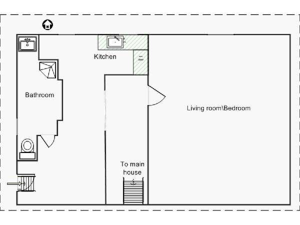 New York 5 Camere da letto - Triplex appartamento - piantina approssimativa dell' appartamento 1 (NY-15322) New York 5 Camere da letto - Triplex appartamento - piantina approssimativa dell' appartamento 1 (NY-15322)