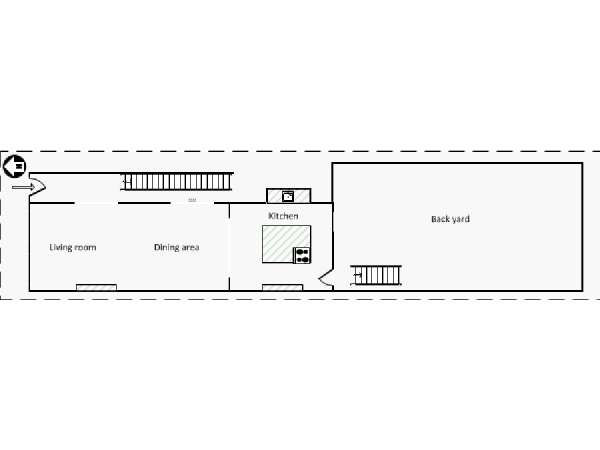 New York T2 - Duplex logement location appartement - plan sch&eacute;matique 1 (NY-15346)