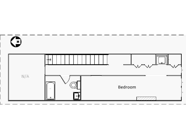 New York T2 - Duplex logement location appartement - plan sch&eacute;matique 2 (NY-15346)