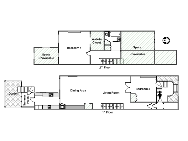 New York 2 Bedroom - Duplex accommodation - apartment layout (NY-15407) New York 2 Bedroom - Duplex accommodation - apartment layout (NY-15407)