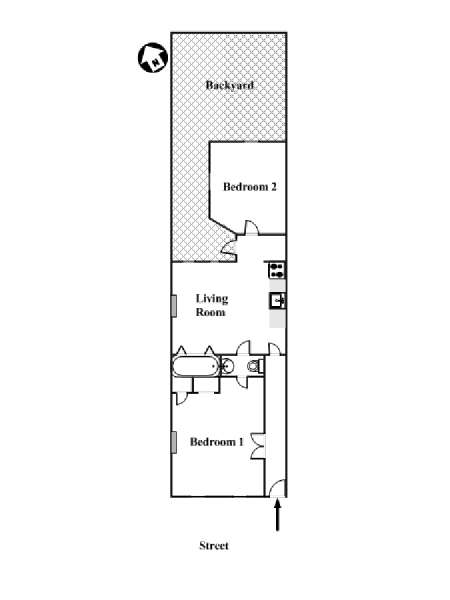 New York 2 Bedroom apartment - apartment layout  (NY-15416)