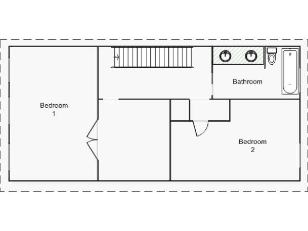 New York 2 Bedroom - Duplex accommodation - apartment layout 2 (NY-15439) New York 2 Bedroom - Duplex accommodation - apartment layout 2 (NY-15439)