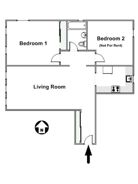 Nueva York 2 Dormitorios piso para compartir - esquema  (NY-15451)
