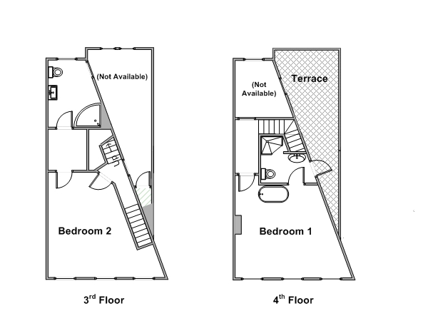 New York 2 Bedroom accommodation - apartment layout 2 (NY-15468)