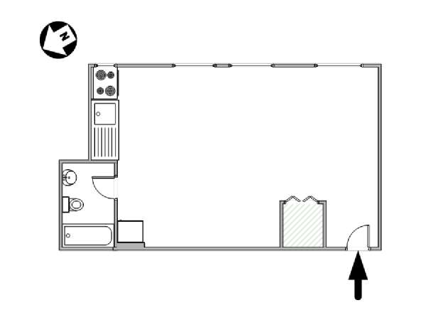 New York Studiowohnung wohnungsvermietung - layout  (NY-15550)
