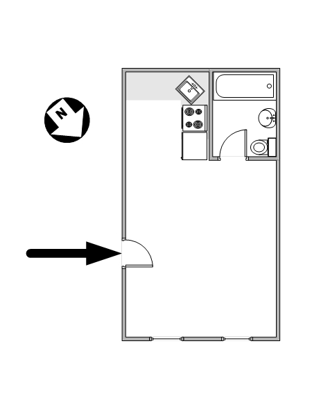New York Studio apartment - apartment layout (NY-15574) New York Studio apartment - apartment layout (NY-15574)