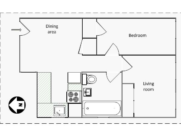 New York 2 Bedroom apartment - apartment layout  (NY-15668)