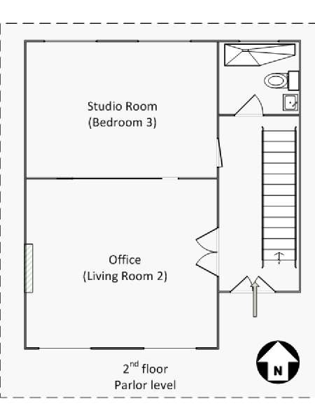 New York 3 Bedroom - Triplex apartment - apartment layout 2 (NY-15751)